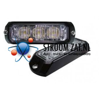 LED flitser Axixtech ministealth 3 Leds ECE vlakke montage Wit 